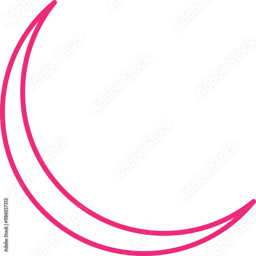 Crescent icon single vector illustration