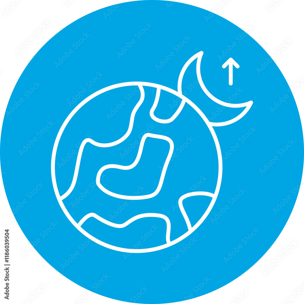 Moonrise icon single vector illustration Moonrise icon single vector illustration