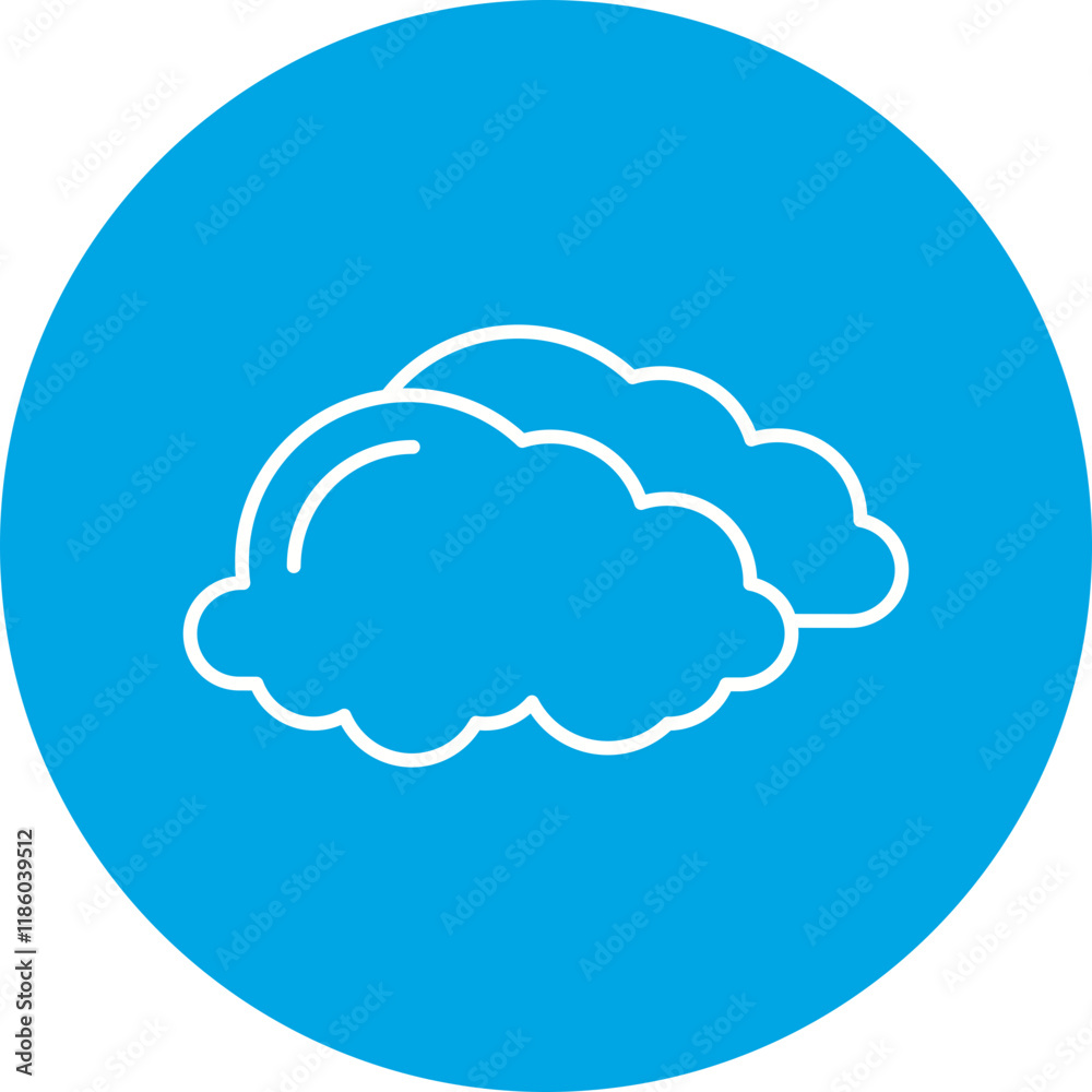 Overcast icon single vector illustration Overcast icon single vector illustration