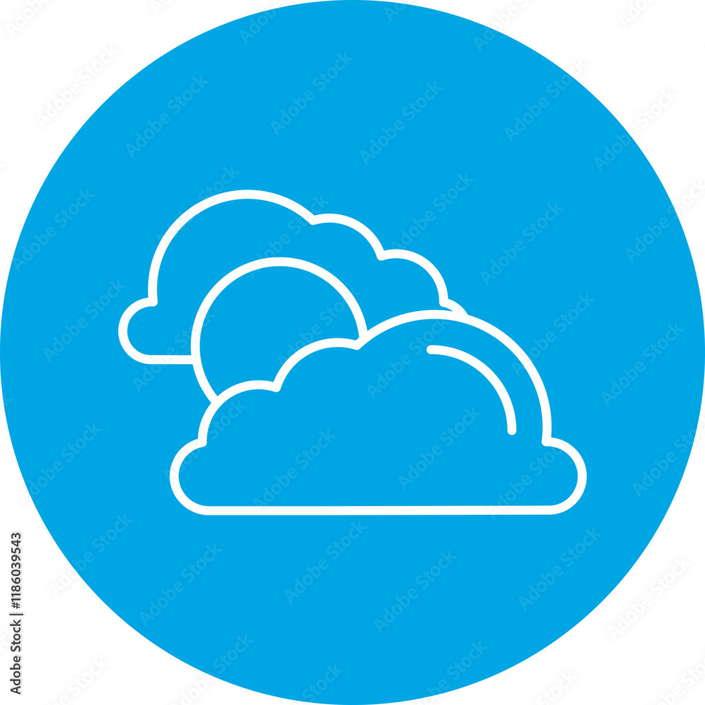 Partly Cloudy icon single vector illustration Partly Cloudy icon single vector illustration