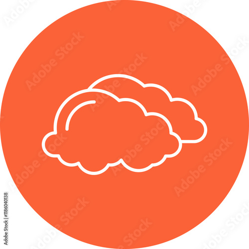 Overcast icon single vector illustration