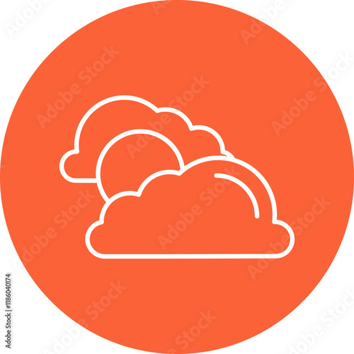 Partly Cloudy icon single vector illustration