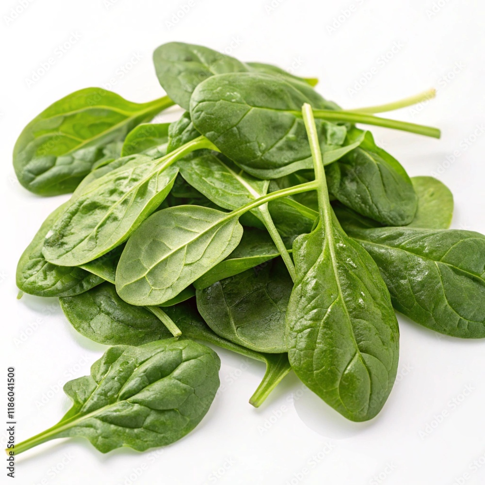 Fresh spinach leaves