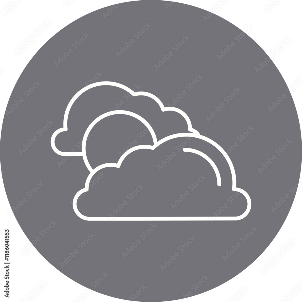 Partly Cloudy icon single vector illustration Partly Cloudy icon single vector illustration