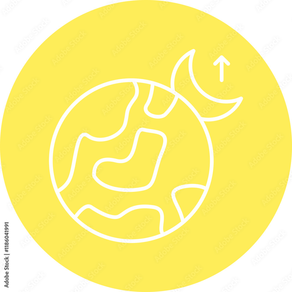 Moonrise icon single vector illustration Moonrise icon single vector illustration