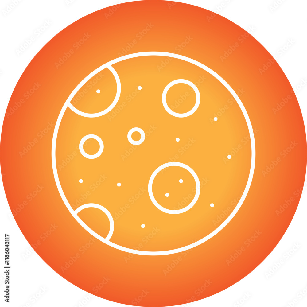 Full Moon icon single vector illustration Full Moon icon single vector illustration