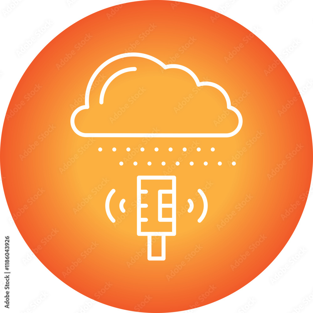 Weather Sensor icon single vector illustration Weather Sensor icon single vector illustration