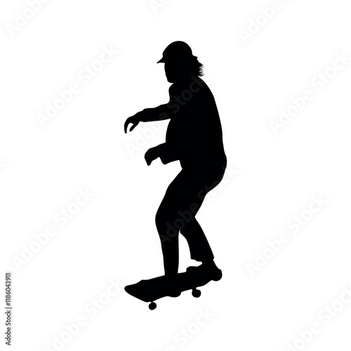 silhouette of person playing skateboard