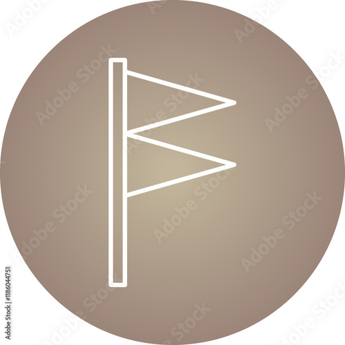 Gale Warning icon single vector illustration