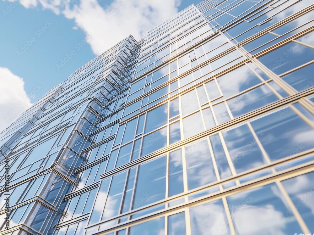 An Abstract background showcasing a Glass wall Building in Modern Architecture An Abstract background showcasing a Glass wall Building in Modern Architecture