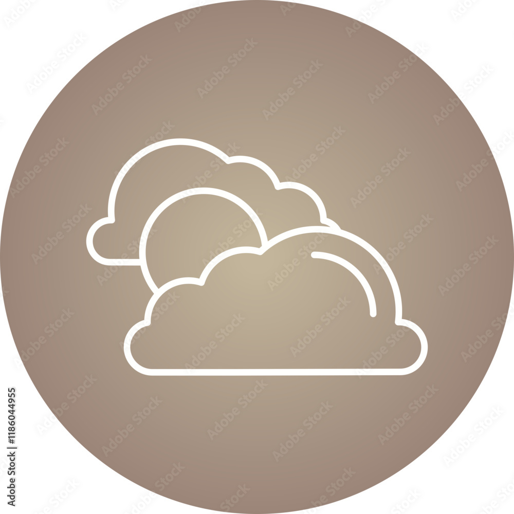 Partly Cloudy icon single vector illustration Partly Cloudy icon single vector illustration