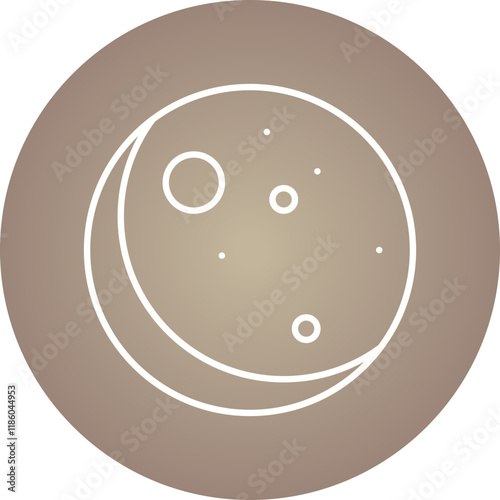 New Moon icon single vector illustration