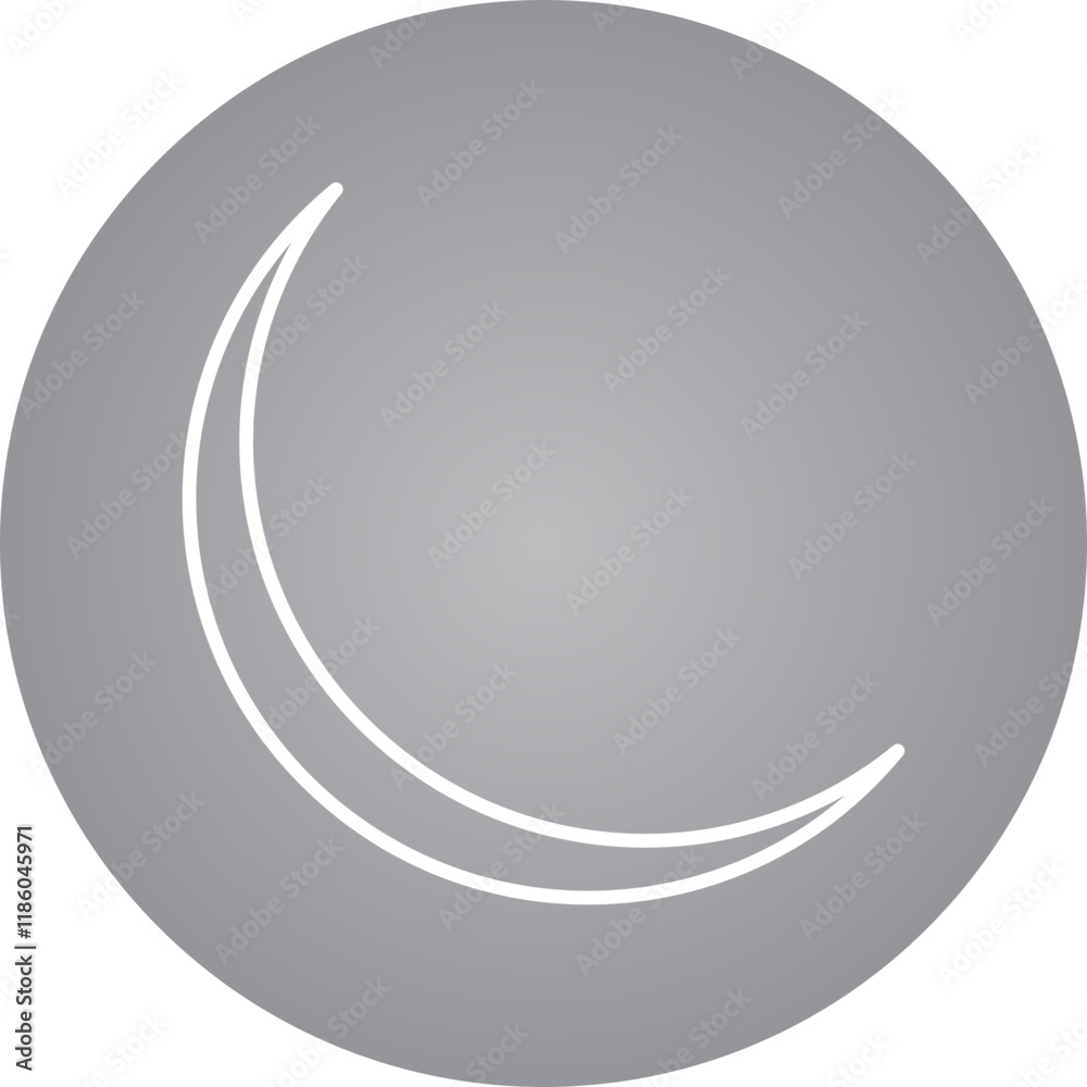 Crescent icon single vector illustration