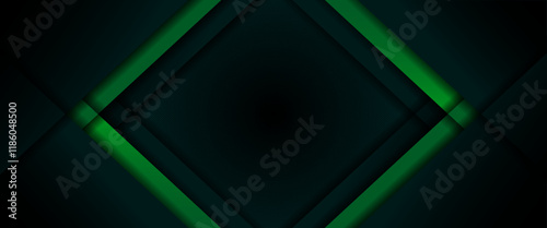 3d diamond shape modern background design | Square shape abstract vector background |  Blending vector design with green color | Futuristic background design