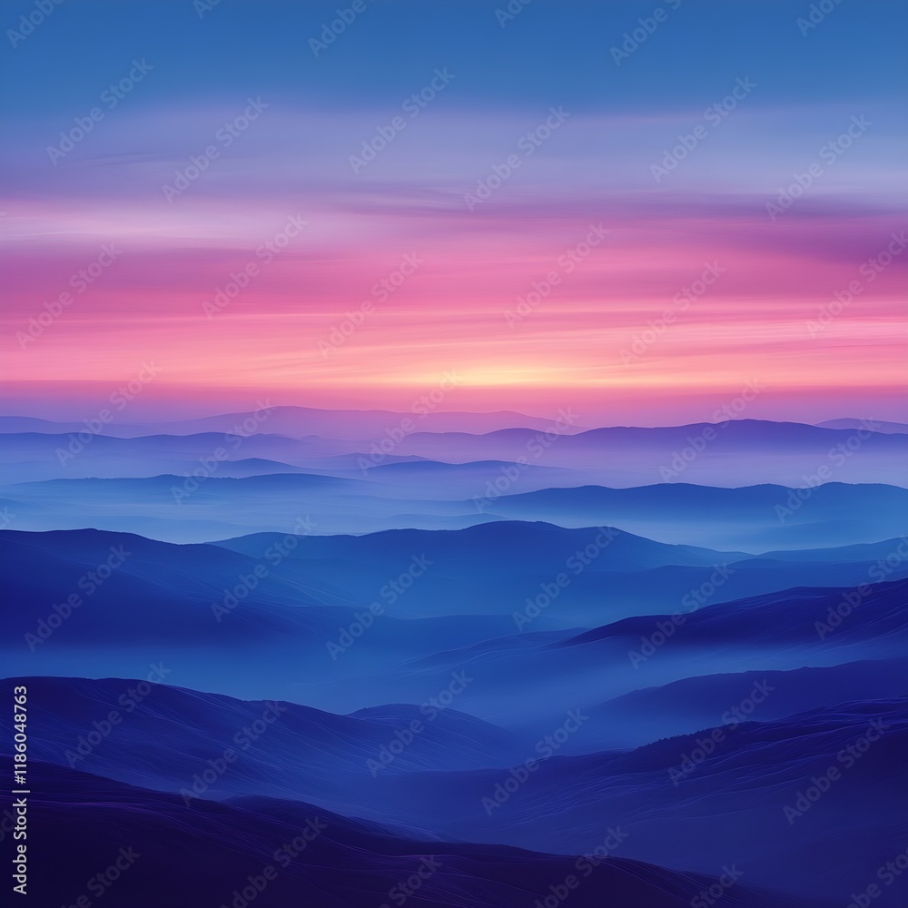 Obraz premium A background of a smooth gradient transitioning from deep blue to soft lavender.