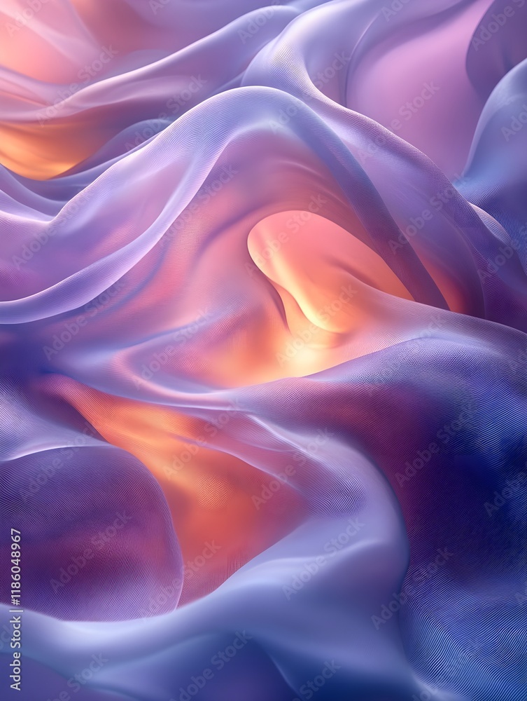 Obraz premium A background of a smooth gradient transitioning from deep blue to soft lavender. 