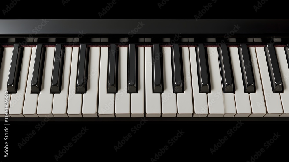 Closeup of a Piano Keyboard Showing Keys Closeup of a Piano Keyboard Showing Keys