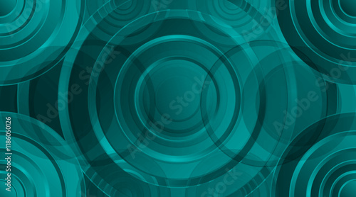 3d circle vector background design for banner, flyer, futuristic, poster, presentation etc. | Modern luxury  geometric shape background | Royal abstract circular 3d design with Cadet Blue color      
