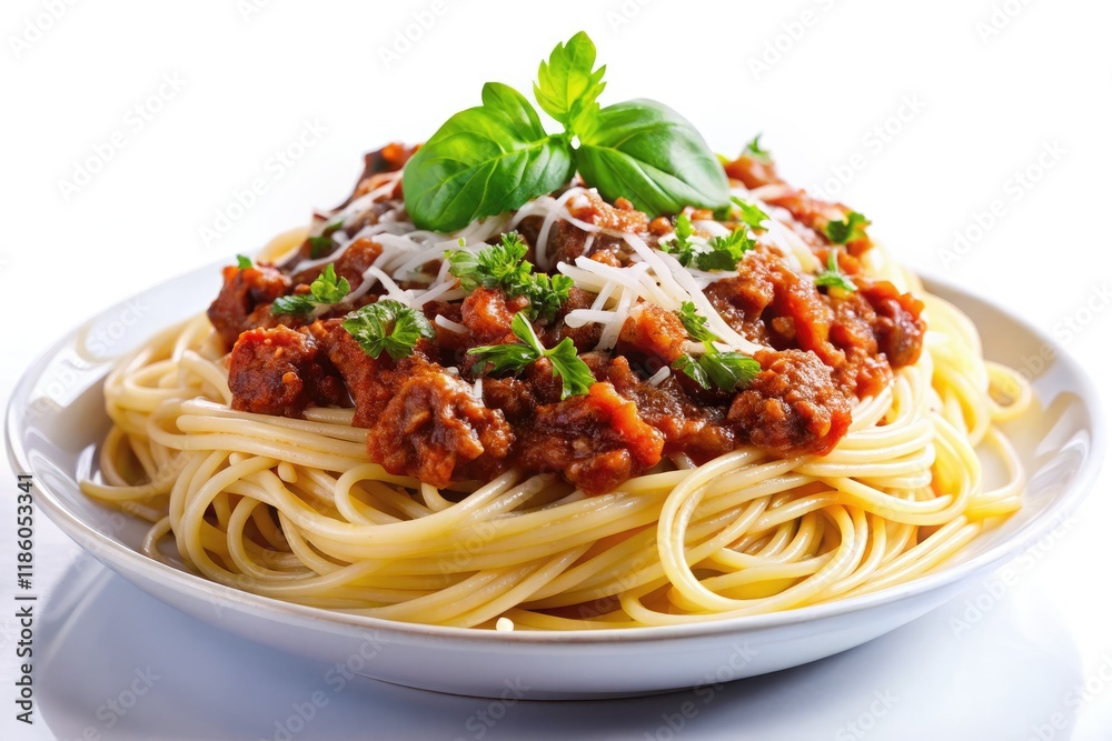 Savory spaghetti Bolognese, rich sauce, and creamy Parmesan cheese. Savory spaghetti Bolognese, rich sauce, and creamy Parmesan cheese.