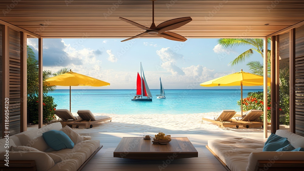 Obraz premium Luxury Beachfront Villa