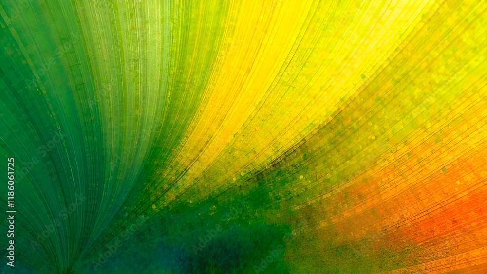Abstract Background. A beautifully vibrant green and yellow watercolor background featuring an artistic swirl that enhances its visual appeal