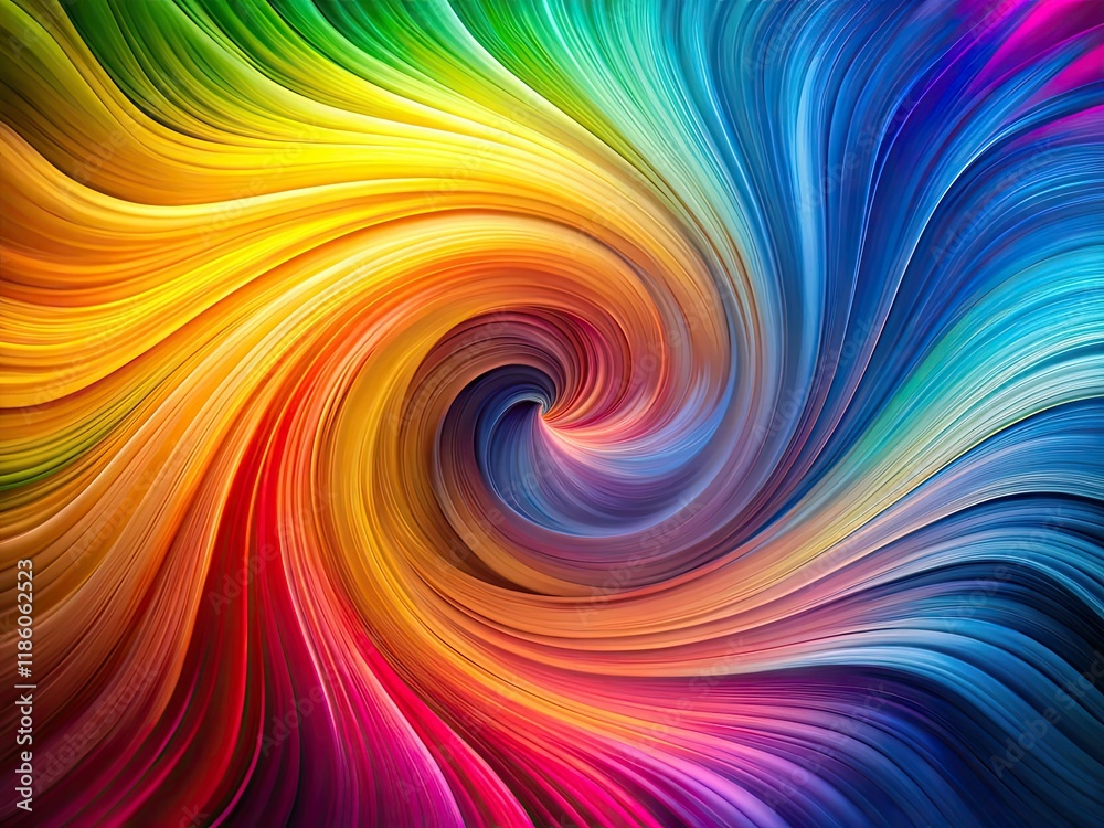 Fototapeta premium Vibrant swirl pattern, trendy colorful gradient background, artistic wallpaper.