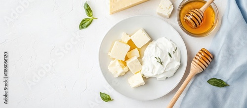 Cheese honey and sour cream...