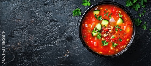 A bowl of gazpacho soup fea...