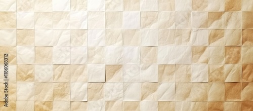 Beige checkered pattern pap...