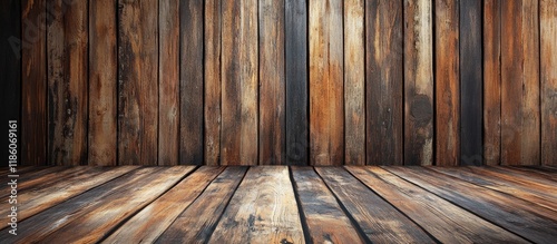 Retro background Wooden wal...