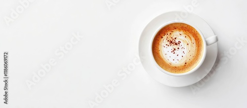 Cappuccino coffee in a cup ...