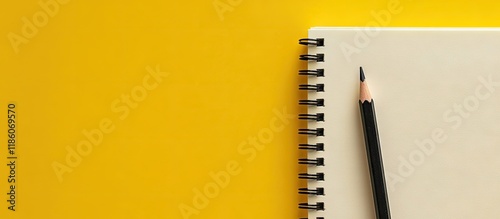 Top view of a notebook with...