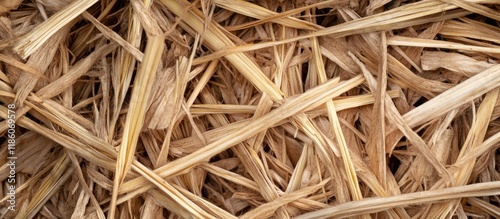 Close up of dry straw Backg...
