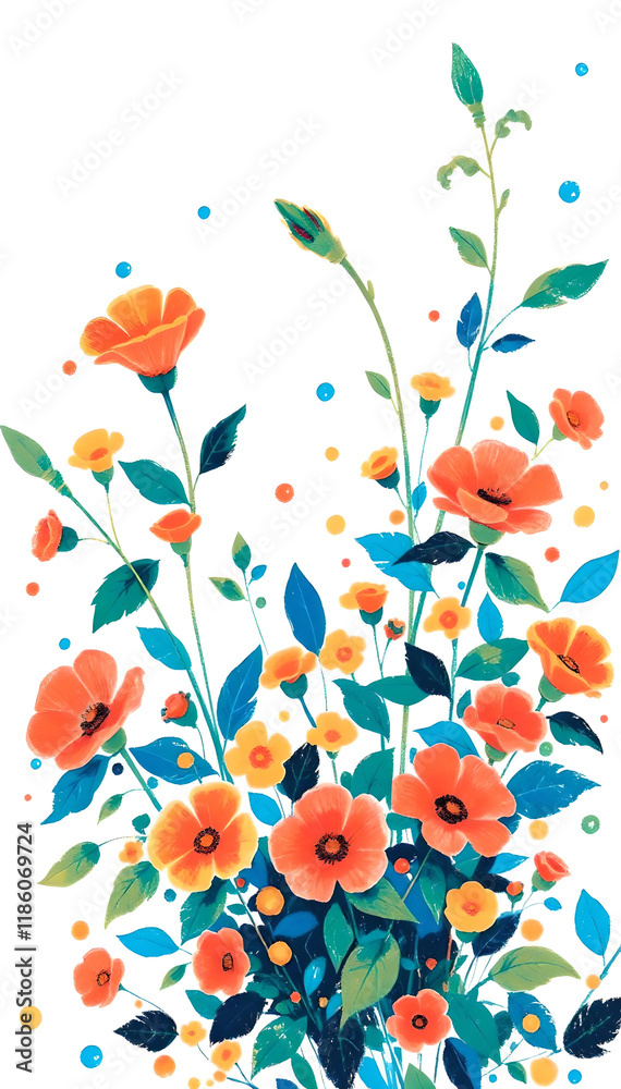 Naklejka premium floral pattern
