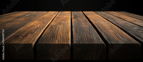 Wooden boards with a wood t...