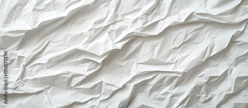 Crumpled white paper textur...
