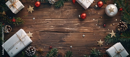 Top view of a Christmas day...