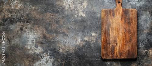 Top view of a wooden cuttin...