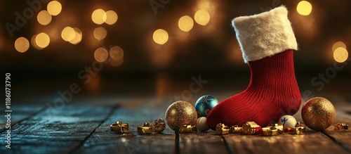Gold balls and toys beside ...