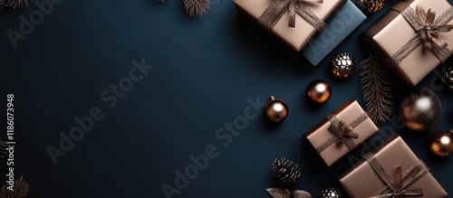 Dark Christmas backdrop fea...