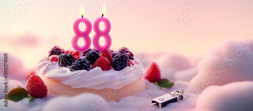 Birthday cake number 88 fea...