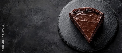 Slice of chocolate cake pre...