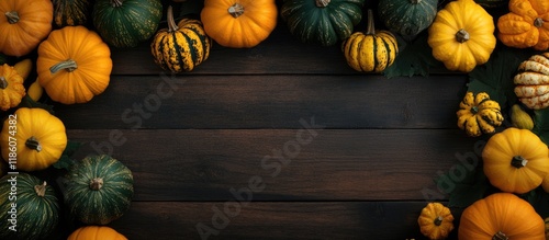 Mini pumpkins and gourds ar...