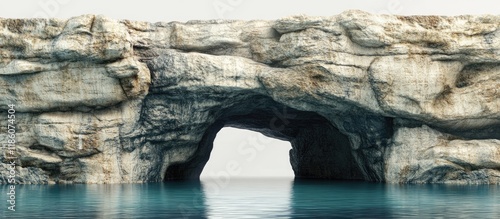 The entrance to a cave is l...