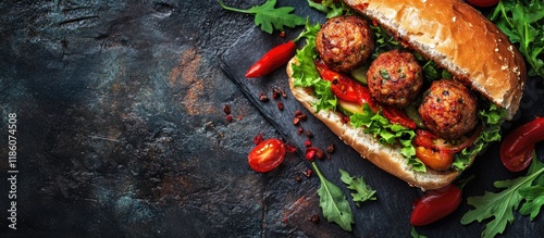 meatballs sandwich snack co...