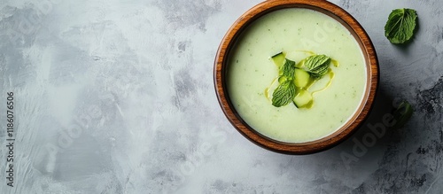 Vegan cold cucumber cream s...