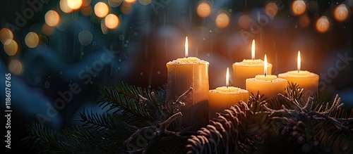 Advent season with four can...