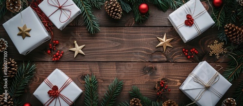 Top view of a Christmas day...