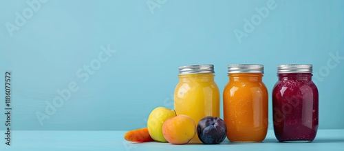 Jars of fresh homemade pure...