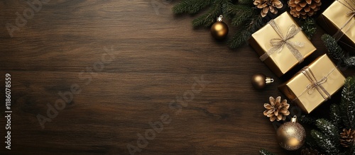 Christmas backdrop Gold box...